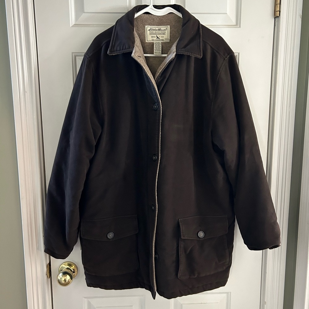 Eddie Bauer Polartec women’s dark brown winter coat. Size XL.